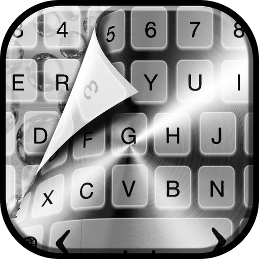Silver Keyboard Themes Free – Luxury Keyboards with Fancy New Emoji.s, Fonts and Backgrounds Icon