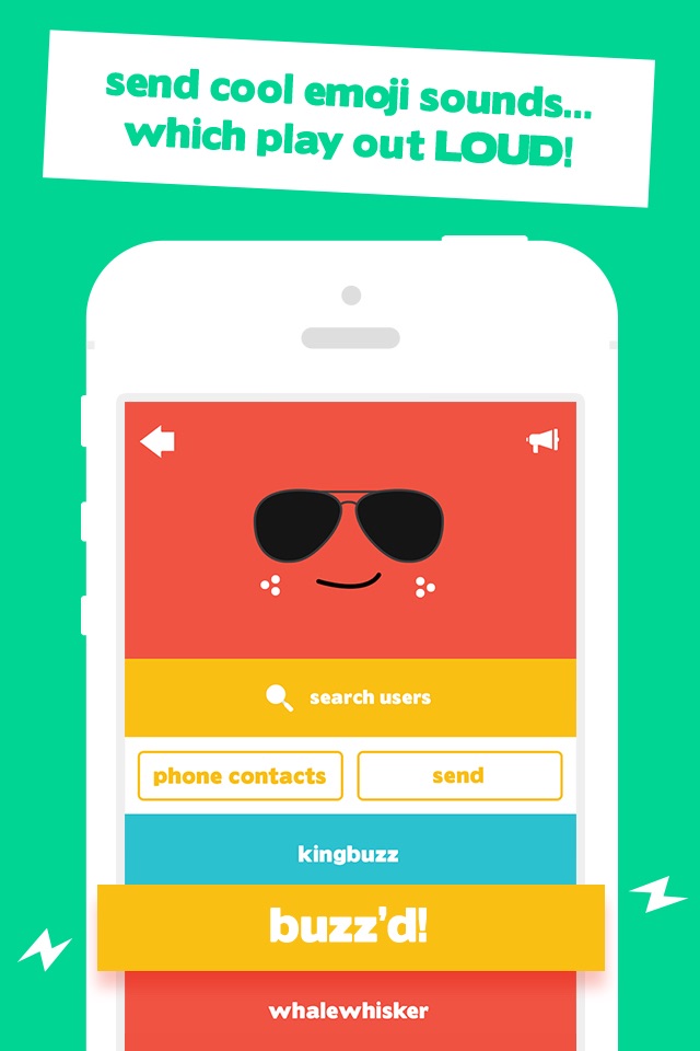 Buzz - The new way to send emoji's with sound alerts to friends screenshot 2