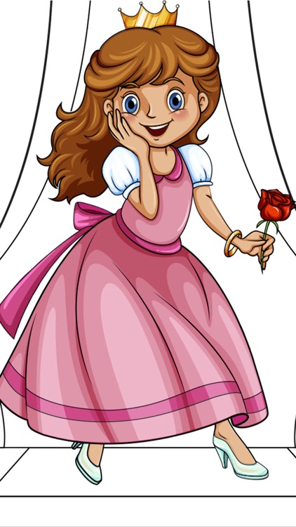Royal Princess - coloring book for girls to paint and color fairy tales screenshot-2