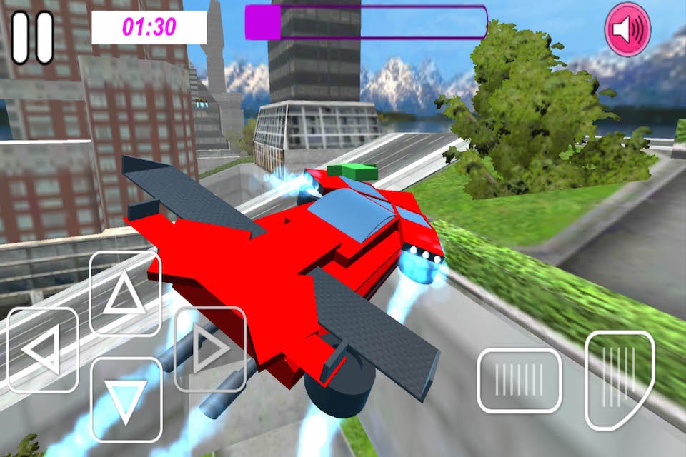 Flying Car Driving Simulator - Wings Flying N Driving 2016 screenshot 2