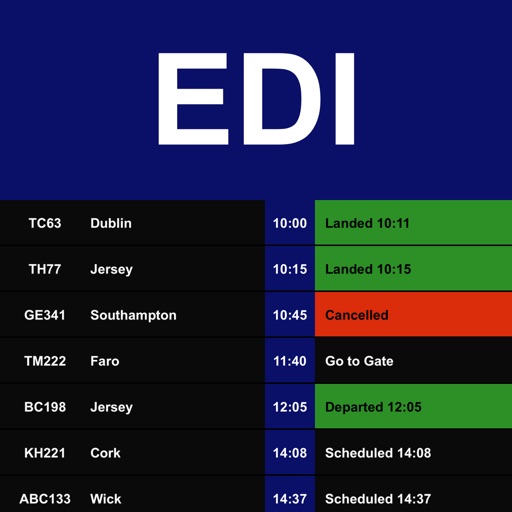 Flight Board - Edinburgh Airport (EDI) iOS App