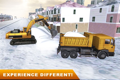 Real Snow Plow Truck Simulator 3D – Operate Heavy Excavator Crane to Clear the Ice Road screenshot 3
