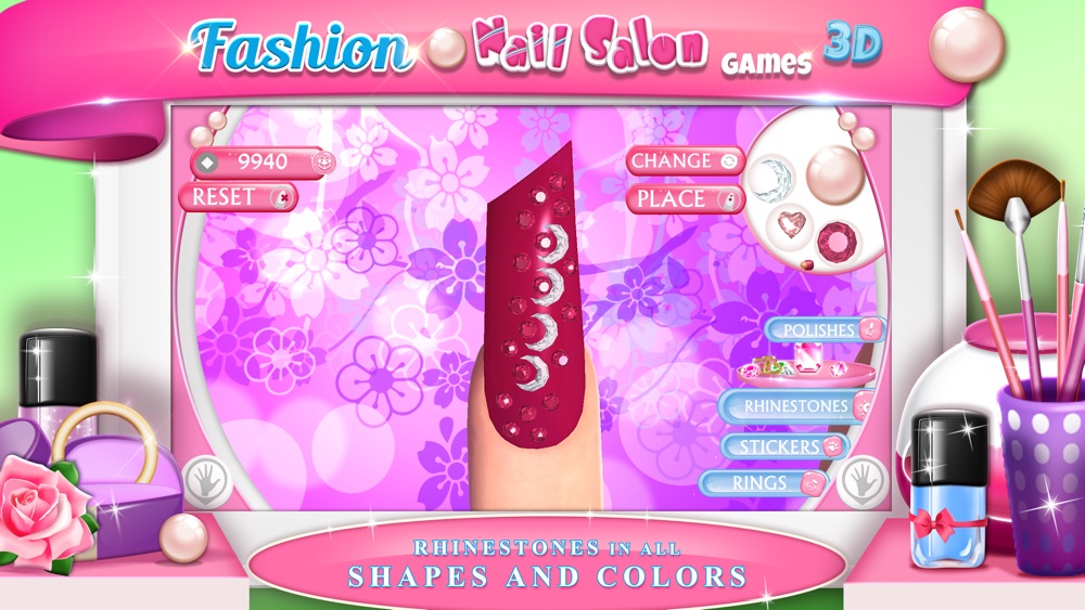Fashion Nail Salon Games 3D: Create Awesome Beauty Nails and Prom Manicure Designs