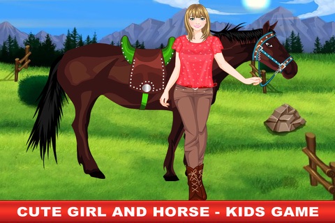 Cute Girl and Horse - Kids Game screenshot 3