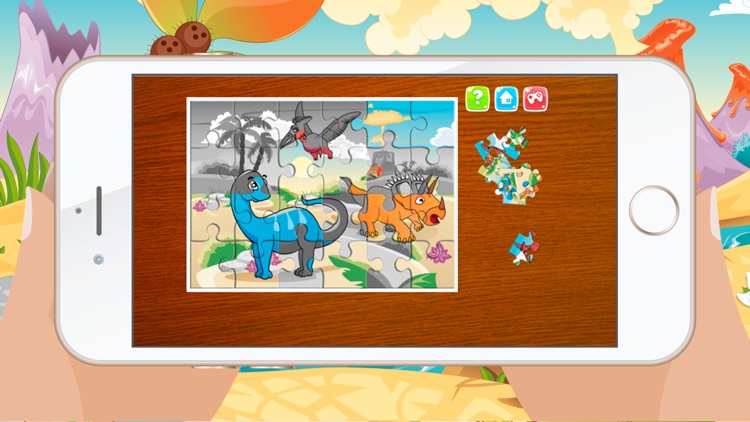 Dinosaur Games for kids Free - Cute Dino Train Jigsaw Puzzles for Preschool and Toddlers screenshot-4