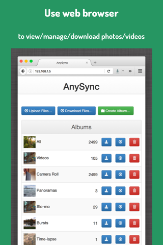 AnySync - Transfer photos/videos wirelessly between devices screenshot 2