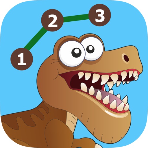 Dots Dinosaurs Puzzles Games for kids girls & boys icon