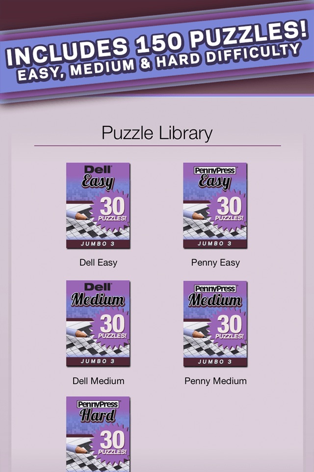 Penny Dell Jumbo Crosswords 3 – More Crosswords for Everyone! screenshot 3