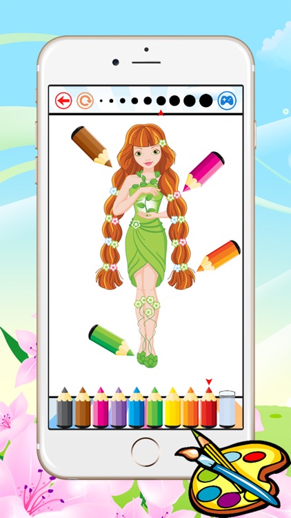 Princess & Fairy Coloring Book - All In 1 Drawing, Paint And Color Games HD For Good Kid