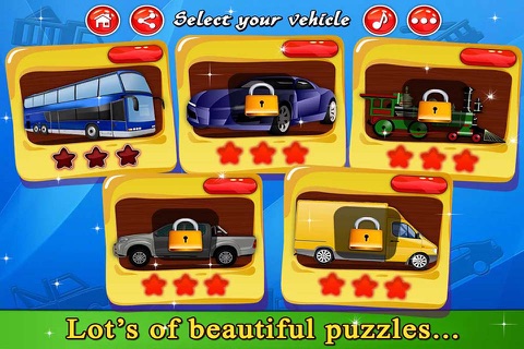Vehicles Jigsaw Puzzle - Kids Jigsaw Puzzle for Toddler screenshot 2