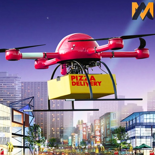 VR-Drone Pizza Delivery Free Icon