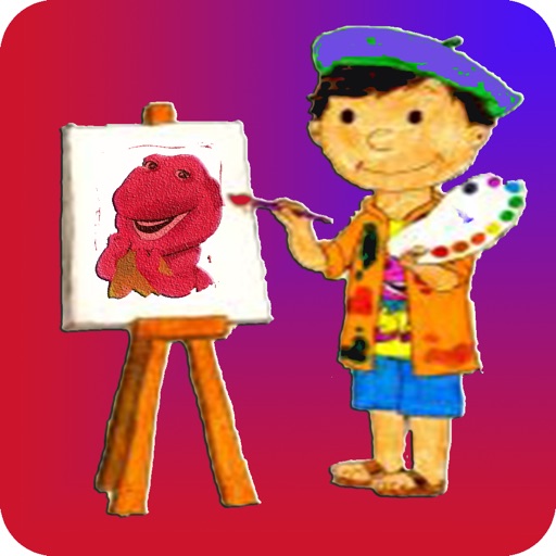 Coloring Pages Barney And Friends Version For Kids Icon