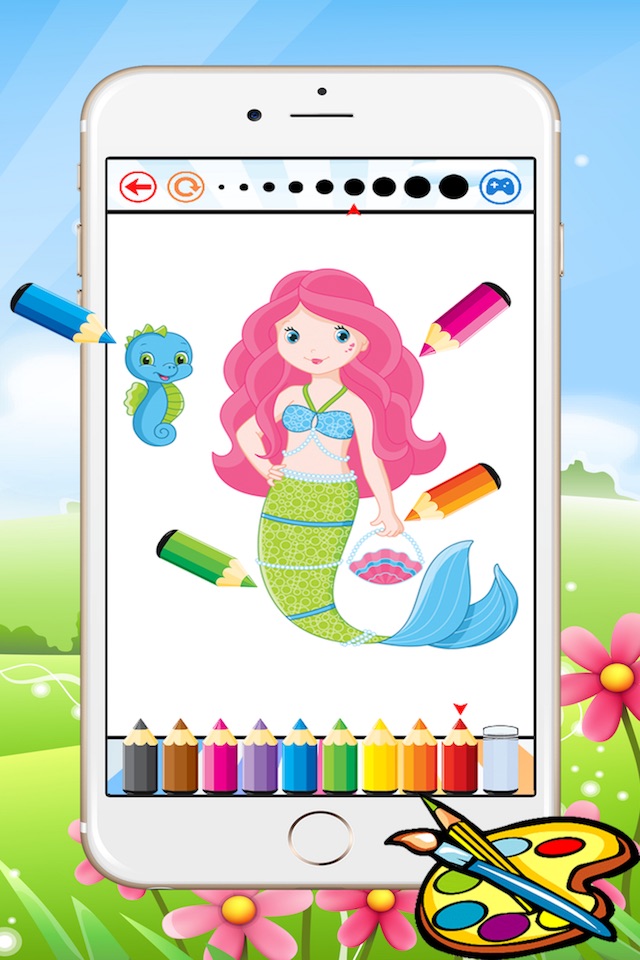 Princess & Mermaid Coloring Book - All In 1 Sea Drawing screenshot 3