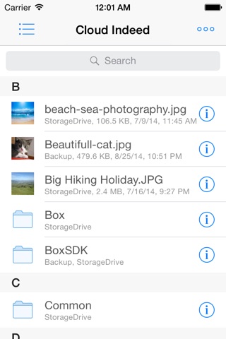 Cloud Indeed - Cloud Manager & Music Player for Google Drive, Dropbox, OneDrive and Box screenshot 2