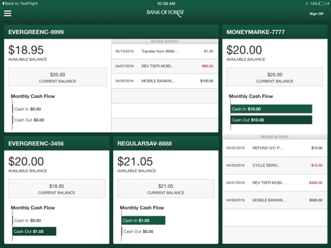 Bank of Forest Mobile for iPad screenshot 2