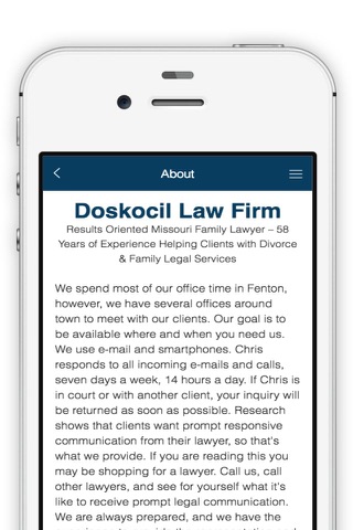 Doskocil Law Firm screenshot 2