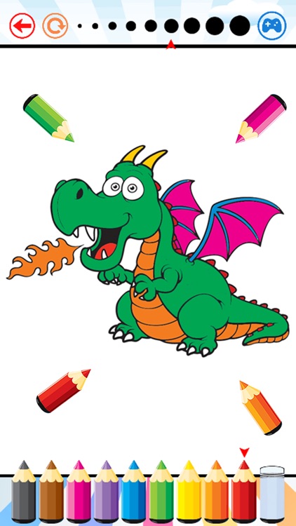 Dragon Dinosaur Coloring Book - Drawing and Painting Dino Game HD, All In 1 Animal Series Free For Kid screenshot-3