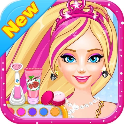 夏日美妆沙龙 - 甜心公主芭比娃娃化妆换装，儿童教育女生小游戏免费大全 icon