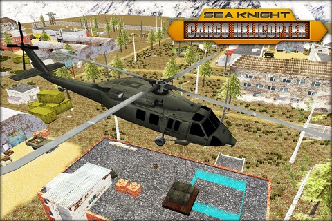 Sea Knight 3D Cargo Helicopter - Frontline Apache Relief Cargo Operations Flying Heli Sim screenshot 3