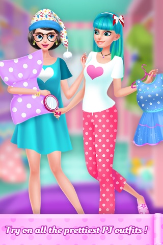 PJ Slumber Party Night: Spa Makeup and Dress Up Beauty Salon Girls Game screenshot 4