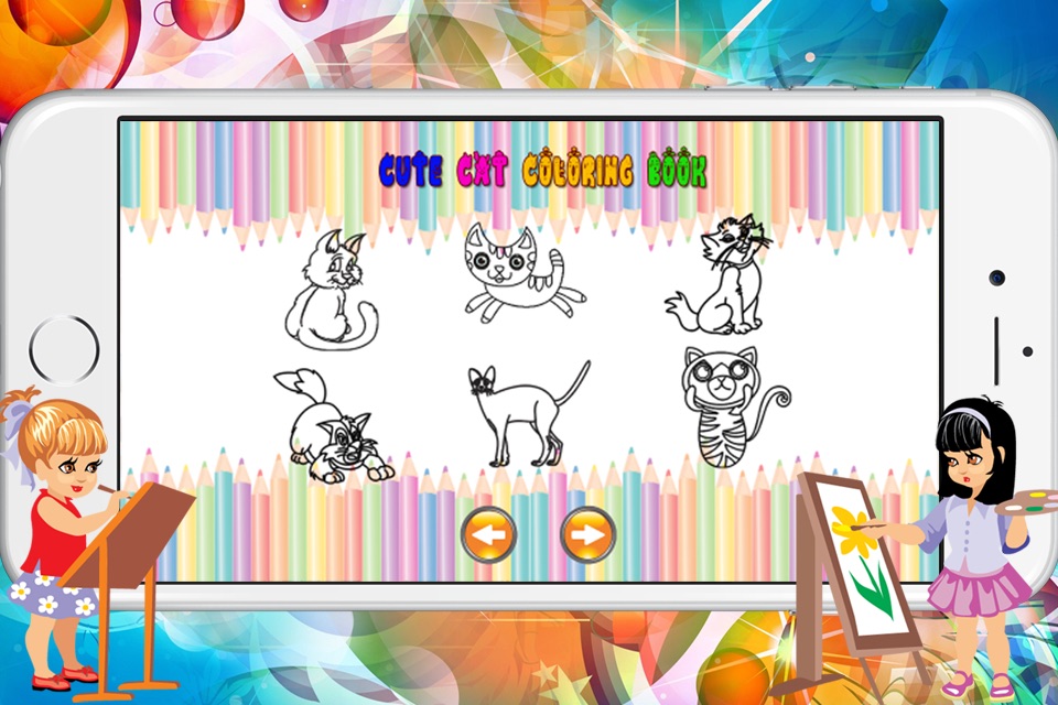 Neko Cute Cat Coloring Book for preschool screenshot 2
