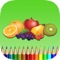 Icon The Fruit Coloring Book for Children: Learn to Color an apple, banana, orange and more