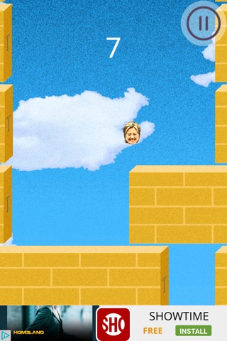 Hillary Trump Wall Jump Game screenshot 2