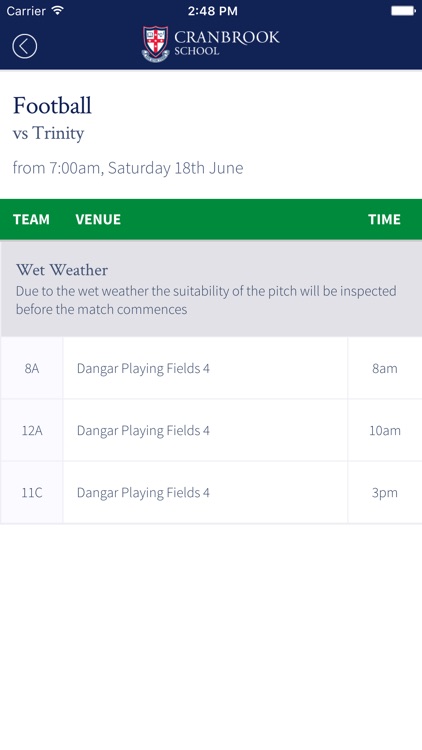 Cranbrook Sports Companion