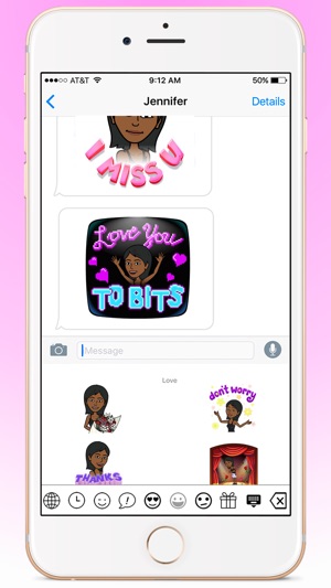 BlackEmoji - Emoji keyboard for cute Black girls(圖4)-速報App