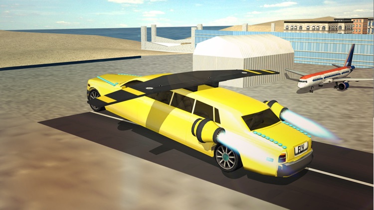 Flying Limo Car Driving 3D Simulator