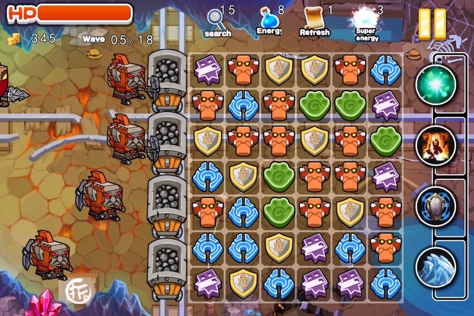 Zombie Defeat vs Mine Gem Defense screenshot 2