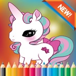 My Unicorn Coloring Book for children age 1-10 Games free for Learn to use finger to drawing or coloring with each coloring pages