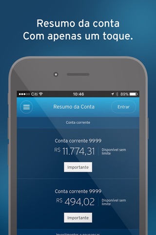Citi Mobile BR screenshot 2