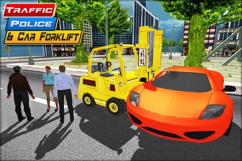 Traffic Police & Car Forklift 3D - Extreme Forklifting Madness Car Lifter Game screenshot 3