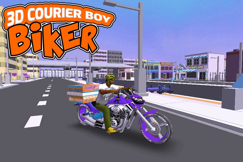 3D Courier Boy Biker screenshot 3