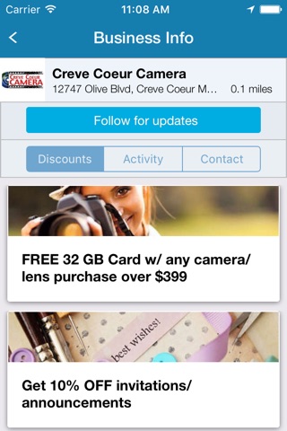 Creve Coeur Camera Coupons screenshot 3