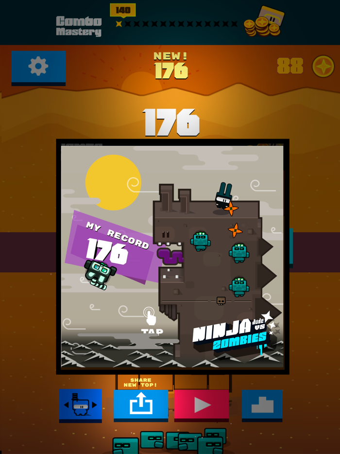 Ninja Dude vs Zombies - endless tap n slash zombie arcade game