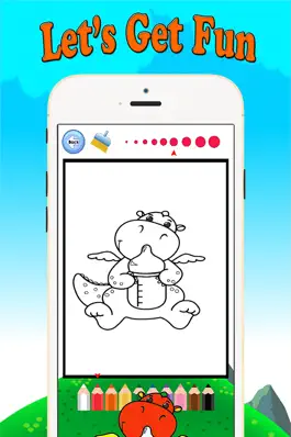 Game screenshot Dragon Paint and Coloring Book: Learning skill best of fun games free for kids hack