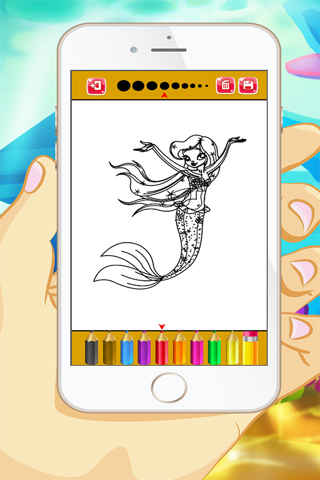 Mermaid Coloring Book - Educational Coloring Games For kids and Toddlers screenshot 3
