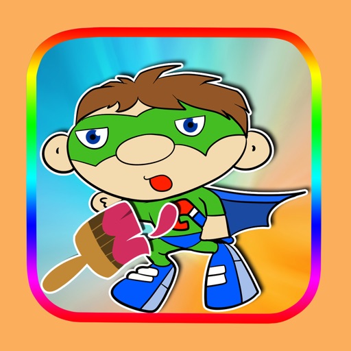 Kids Coloring Book Super W Edition iOS App