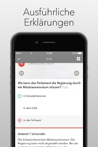 StudentApp - die Multiple Choice Vorbereitung für die Prüfung an deiner Universität in der Schweiz screenshot 4