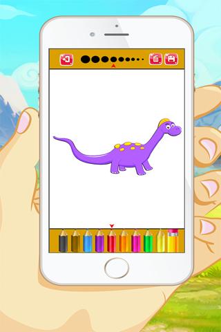 Dinosaur Coloring Book -  Educational Color and  Paint Games Free For kids and Toddlers screenshot 2