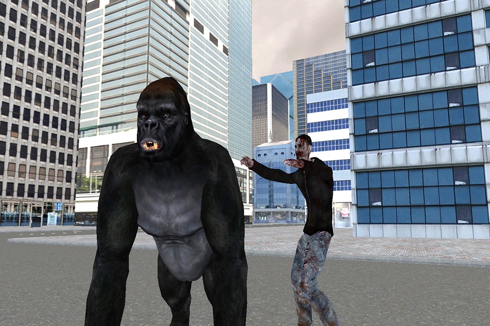 Real Gorilla vs Zombies - City screenshot 2