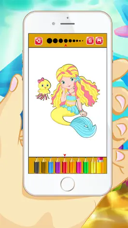 Game screenshot Mermaid Coloring Book -  Educational Color and  Paint Games Free For kids and Toddlers apk