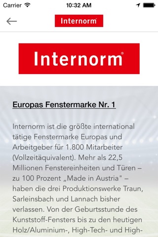 Internorm Fußball EM 2016 App screenshot 2
