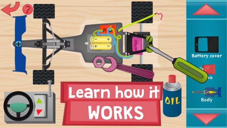 Kids RC Toy car mechanics Game for curious boys and girls to look, interact, listen and learn screenshot-3