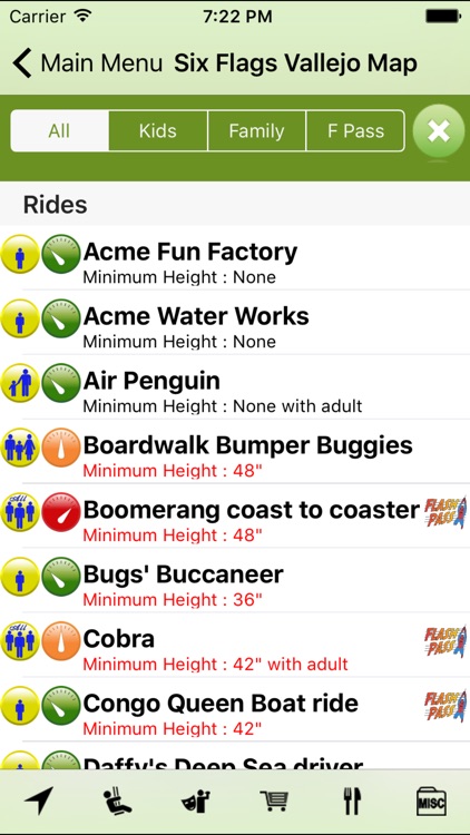 Six Flags Vallejo Map