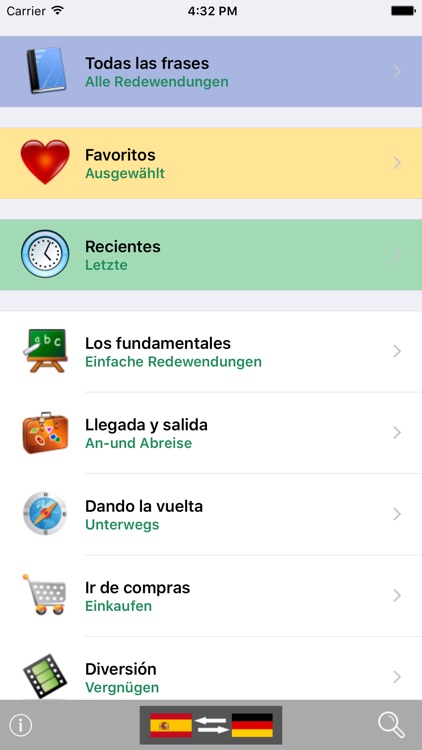 Spanish / German Talking Phrasebook Translator Dictionary - Multiphrasebook screenshot-0