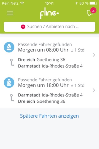 flinc - Mitfahrgelegenheit screenshot 4