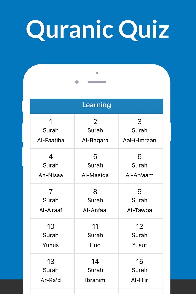 Quranic Surahs Learn & Quiz screenshot 3